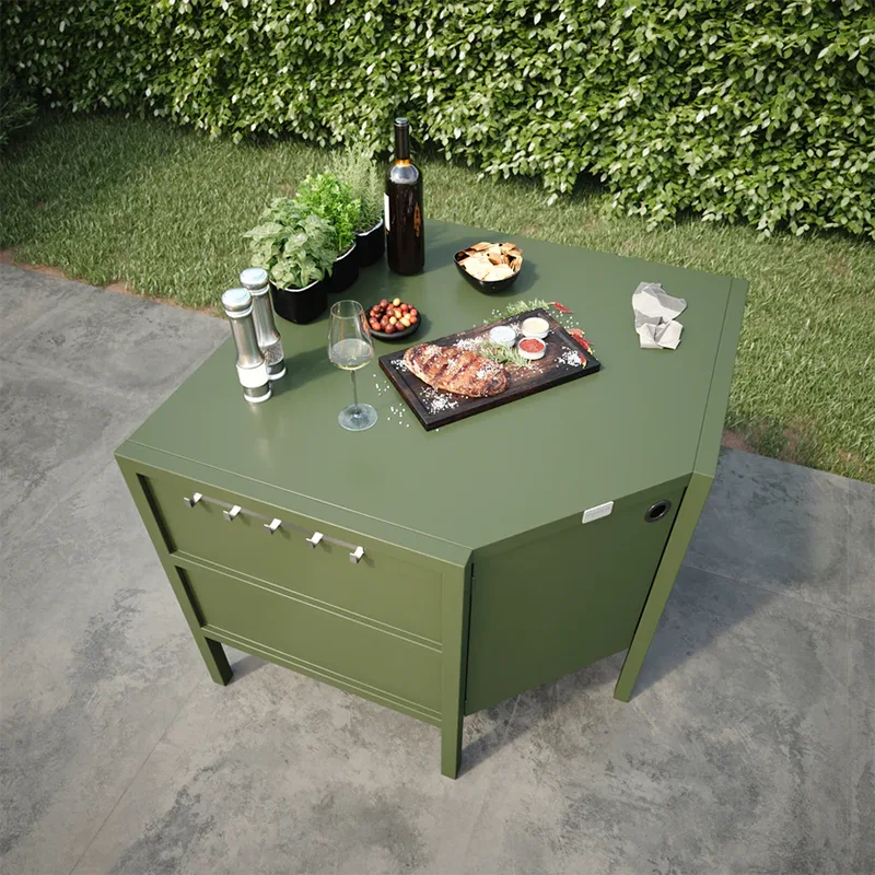 Outdoor Free-Standing Corner Cabinet