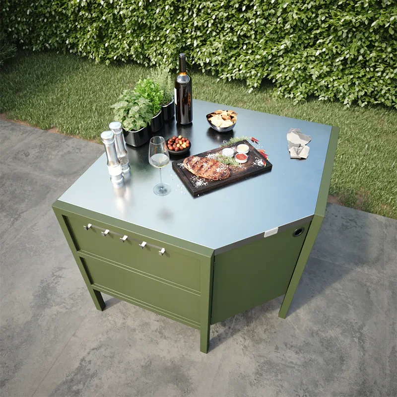 Outdoor Free-Standing Corner Cabinet