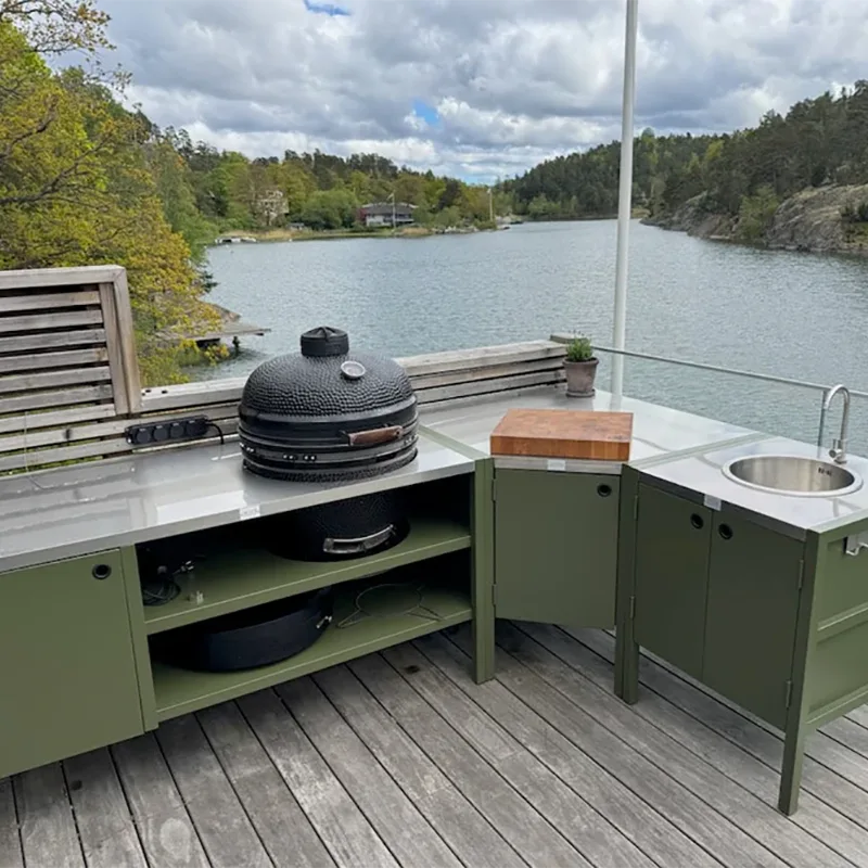 Outdoor Free-Standing Corner Cabinet