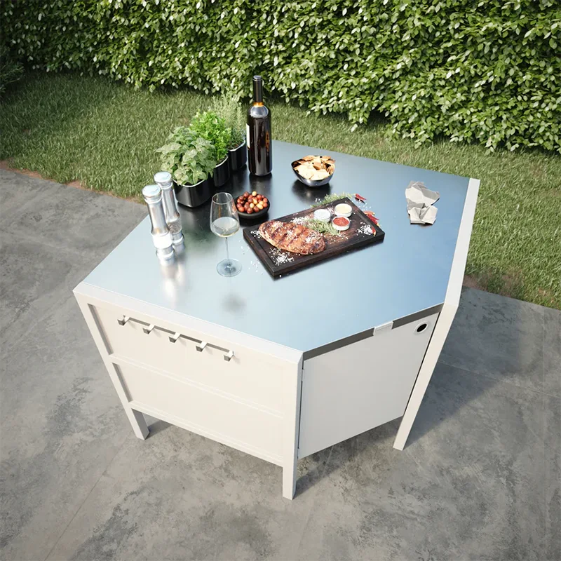 Outdoor Free-Standing Corner Cabinet